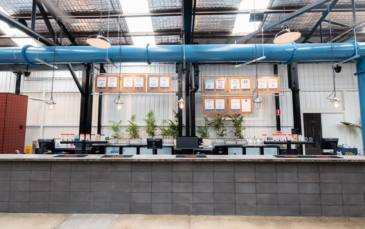 bar at Slipstream Brewing